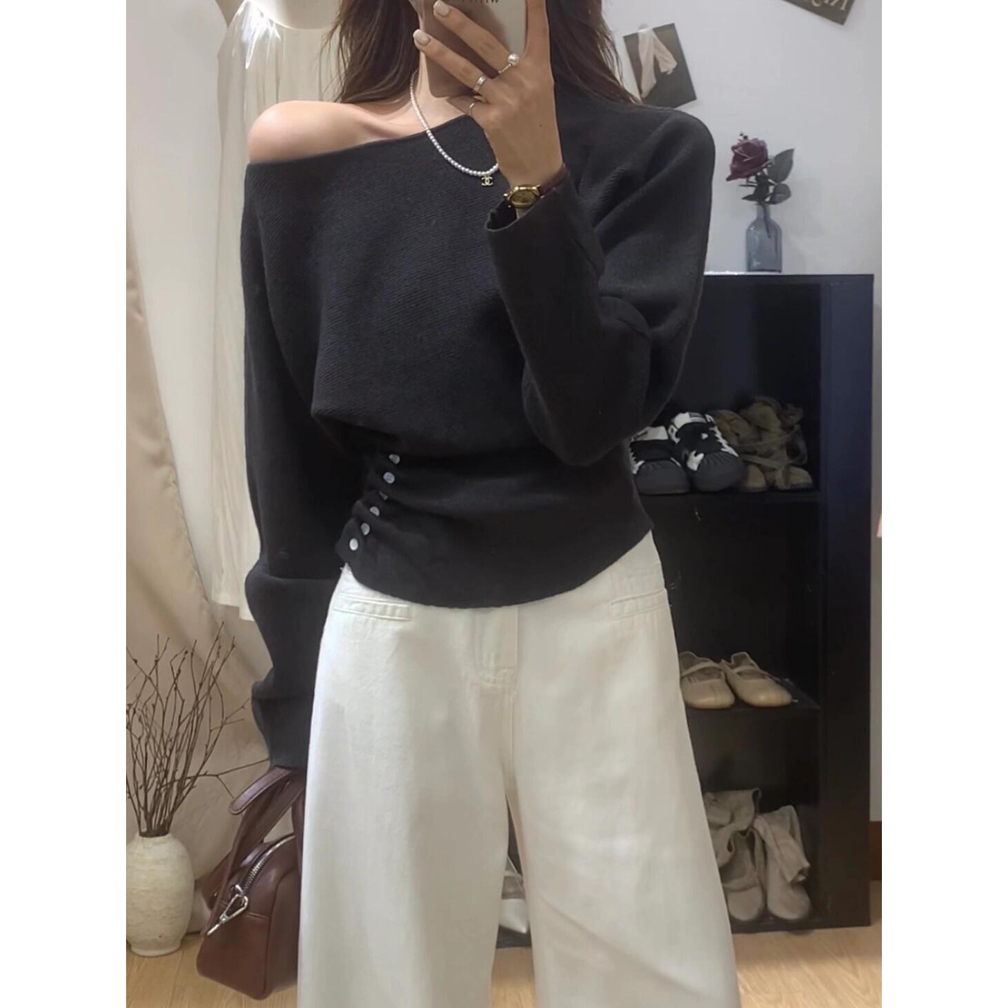 Women's Knit Sweater Fall Winter Soft Waist-Cinching Slimming Base Layer Top - Image 5