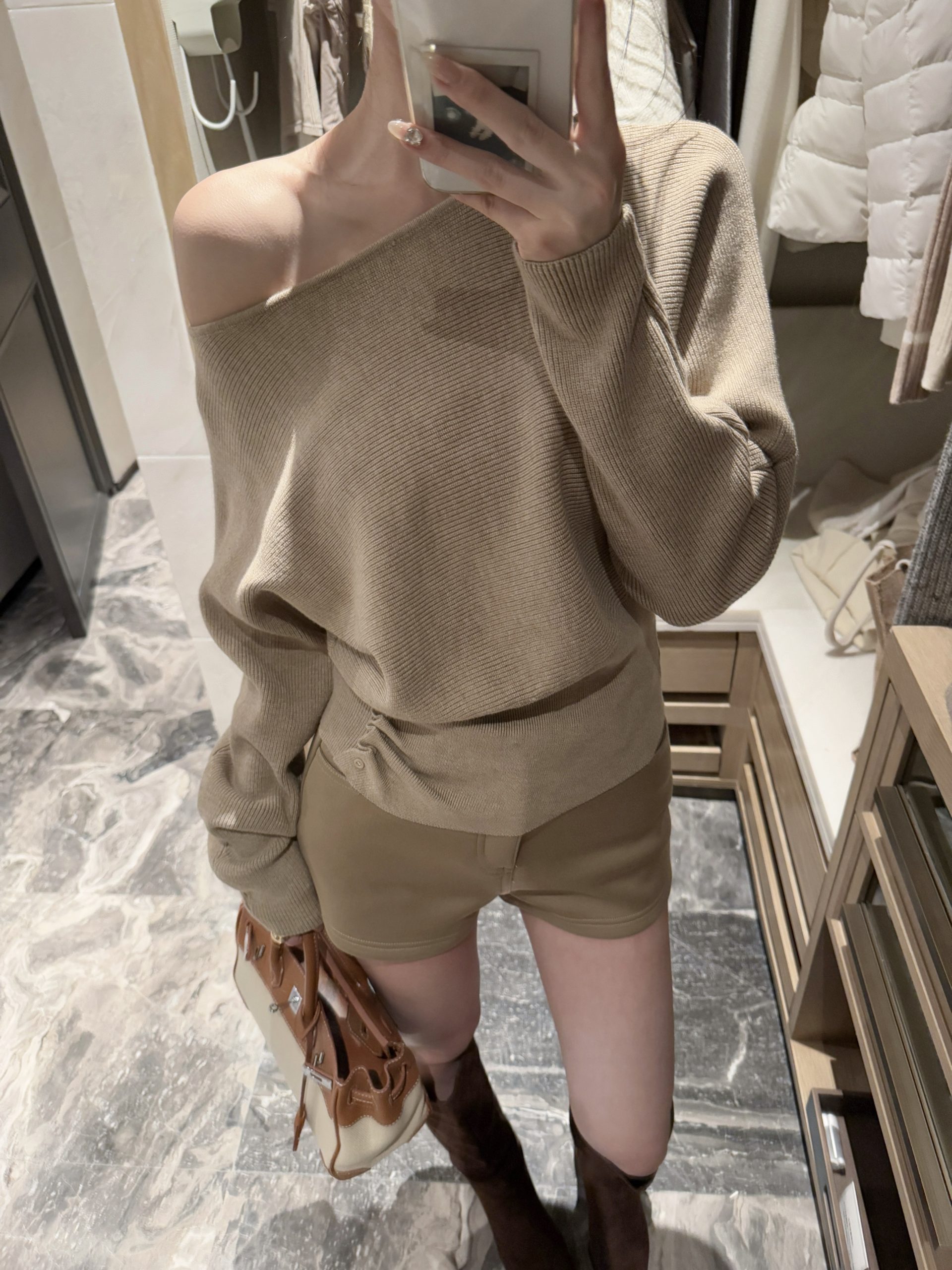 Women's Knit Sweater Fall Winter Soft Waist-Cinching Slimming Base Layer Top